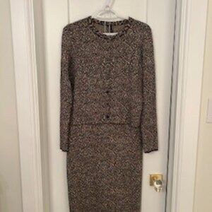 Marc Cain Animal Print Knit 2-piece outfit: cardigan and pencil skirt
